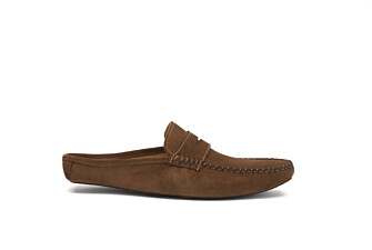 Hazelnut Suede Leather Lining Mules slippers