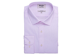 Pale Pink Cotton shirt - Straight collar - LOUIS CLASSIC