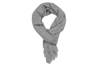 Grey Melange light Wool and Cashmere scarf