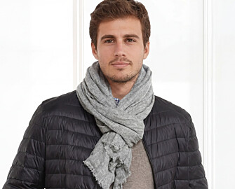 Grey Melange light Wool and Cashmere scarf