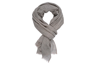  Taupe Melange light Wool and Cashmere scarf