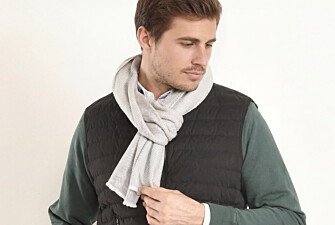 Beige and Ecru wool and cashmere scarf