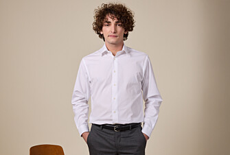 White two ply Cotton shirt - ALBERT CLASSIC