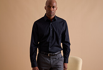 Black two ply Cotton shirt - ALBERT CLASSIC
