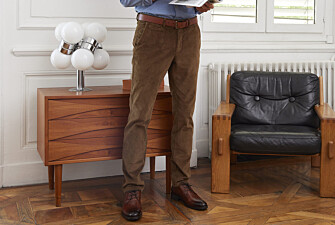 Light Khaki Men's corduroy trousers - NORMAN