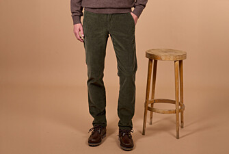 Men's olive corduroy chino trousers - NORMAN