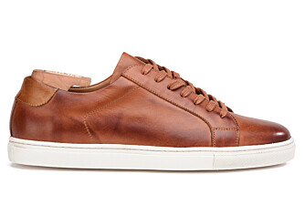 Patina Chestnut Men's leather Trainers - INGLEWOOD
