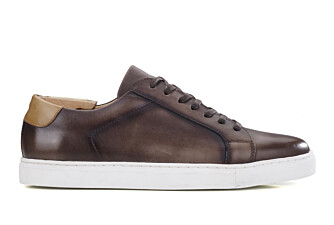 Patina Chocolate Men's leather Trainers - INGLEWOOD