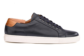 Patina Navy Men's leather Trainers - INGLEWOOD
