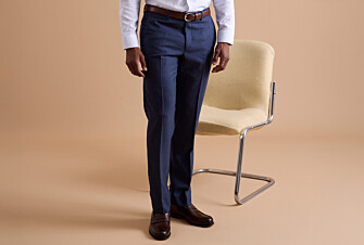 Men's Blue Melange Suit Trousers - LAZARE