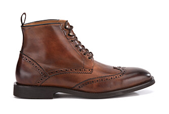 Patina Chestnut lace-up Boots Derby - CHARING GOMME CITY