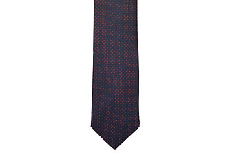 Dotted Silk Tie Navy and red