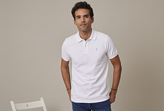 White Men's cotton polo shirt - ANDY II