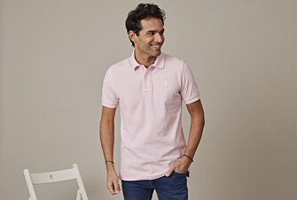 Pale Pink Men's polo shirt - ANDY II