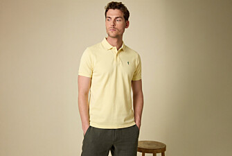 Pale Yellow Men's polo shirt - ANDY II