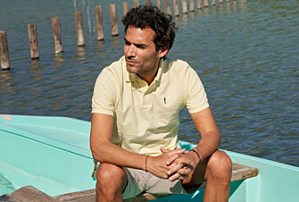 Pale Yellow Men's polo shirt - ANDY II
