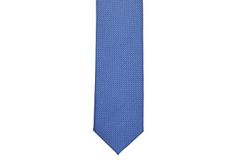Blue Silk Tie with White Micro dots