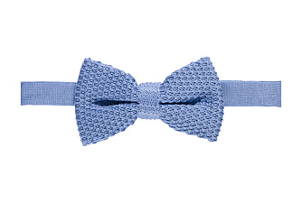 Blue Sky Knitted Bow Tie
