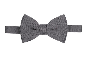 Grey Woolen Bow Tie