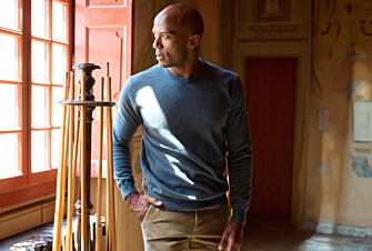 Green Melange round-neck wool jumper - CONAN