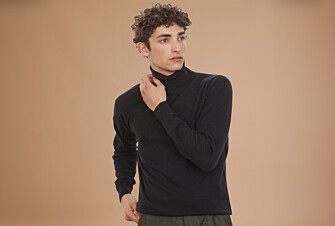 Black wool roll-neck jumper - EMERIC