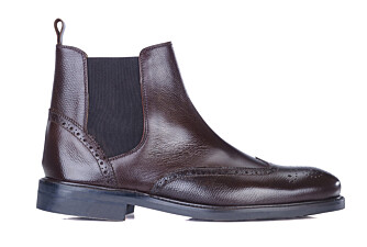 Grained Chocolate Leather Boots - ATWORTH GOMME CITY