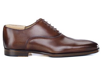 Patina Cognac Oxford shoes - Rubber pad - TREMEZZO PATIN