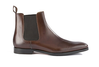 Chocolate Leather Chelsea Boots - BERGAME PATIN