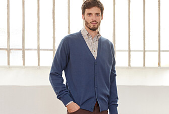 Prussian Blue wool cardigan - OWEN II