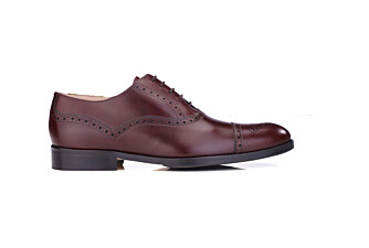 Burgundy Oxford shoes - Rubber pad - HILCOTT PATIN
