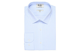 Light Blue and White striped cotton shirt - MAXIMILIEN