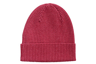 Red Melange Wool Beanie Hat - BENNETH