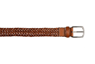Men's Patina Gold Braided Leather Belt - NORTHGATE SILVER