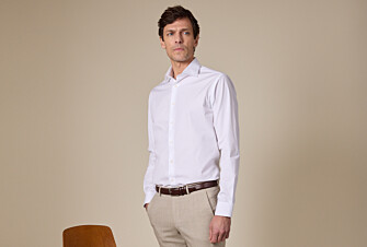 White Poplin Cotton Shirt - Italian collar - LUDOVICO CLASSIC