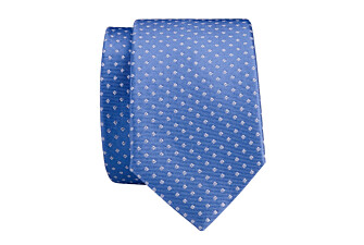 Sky Blue Square Pattern Silk Tie