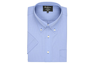 Blue shirt with thin white checks - Pocket - RUSSELL MC