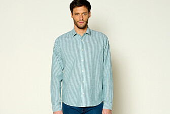 Green Chambray & White cotton linen shirt - EDIBERT