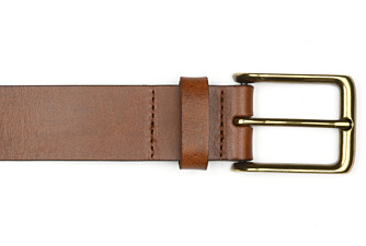 Men's Patina Chestnut Leather Belt - WESTWOOD II