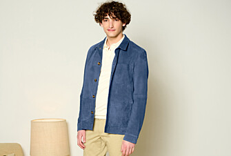 Blue Leather Jacket - FAUSTIN