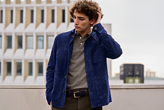 Indigo Blue Leather Jacket - FAUSTIN