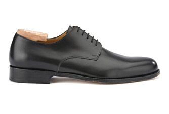 Black Derby Shoes - Leather outsole - DOVER