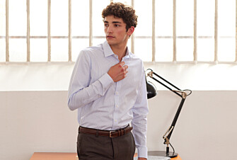 White shirt with light blue stripes - GEOFFROY