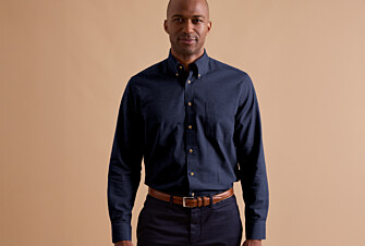 Navy Flannel shirt - Pocket - ALEXANDER