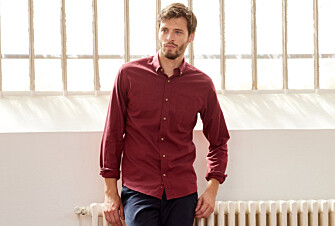 Burgundy Red Flannel shirt - Pocket - ALEXANDER