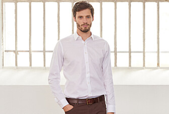 White Cotton shirt - Straight collar - NORBERTIN