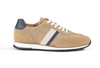 Melinga Beige suede and Navy