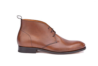 Patina Cognac Lace-up Boots - CLERKENWELL