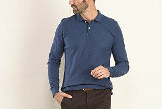 Blue Men's long sleeve polo shirt - ANDY II ML