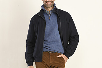 Men's Navy Wool Winter Jacket - CORBYN