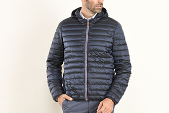 Men's Navy Lightweight Hooded Down Jacket - SIVERT
